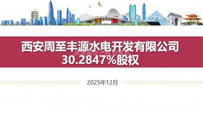 [西安市]西安周至丰源水电开发有限公司30.2847%股权