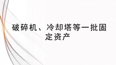 破碎机、冷却塔等一批固定资产