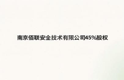 南京佰联安全技术有限公司45%股权