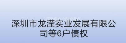 深圳市龙滢实业发展有限公司等6户债权